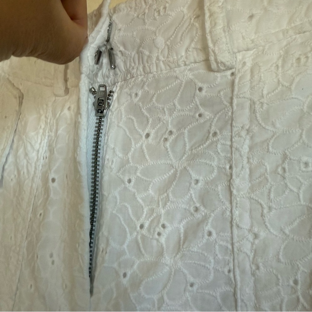 Derek Lam 10 Crosby Mila Utility Eyelet Cargo Pants in White Size 4 - Picture 5 of 12